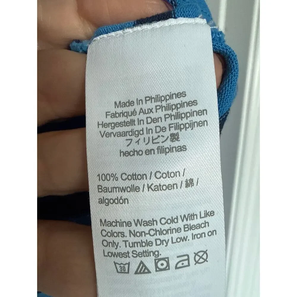 J. Crew Cropped Boatneck T-shirt in Mariner Cotton, M
